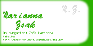 marianna zsak business card